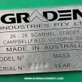 Graden GBS 1200 Verti Cutter SOLD